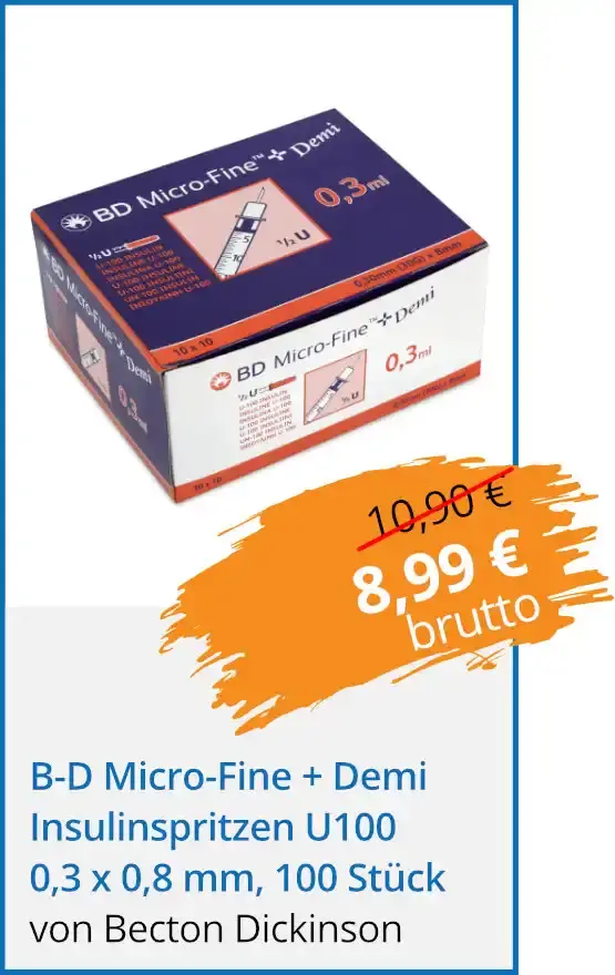 BD Micro-Fine Plus Insulinspritzen U100 | 0,3 ml, 30 G