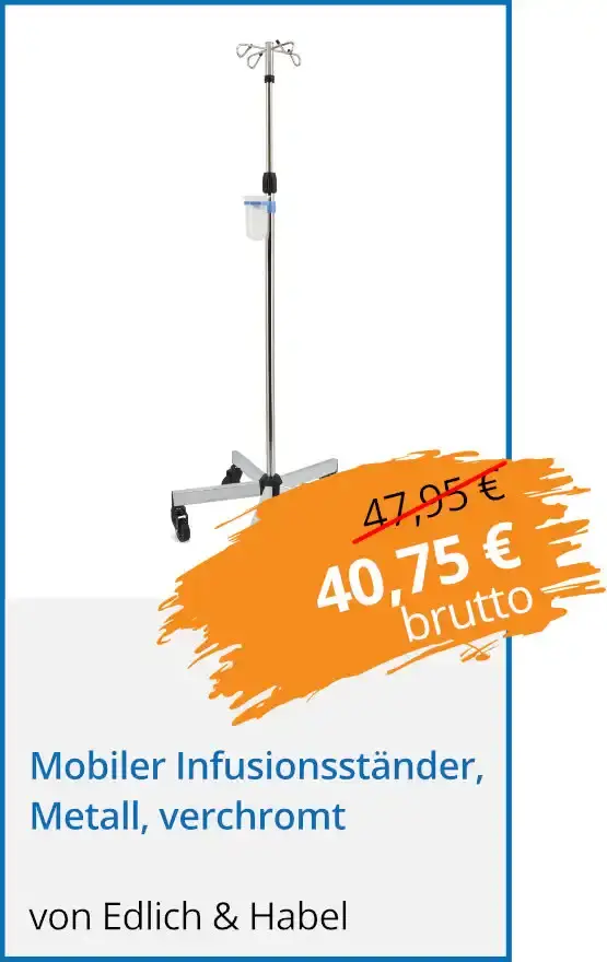 Mobiler Infusionsständer | Metall, verchromt