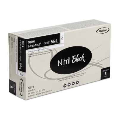 MaiMed Nitril Black Einmalhandschuhe | L | 100 Stück